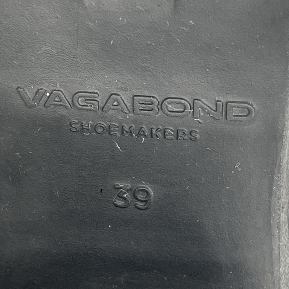 Vagabond Womens 39/ 8 Grace Chelsea Boots Black Leather Chunky Heels Lug Booties - Picture 12 of 13